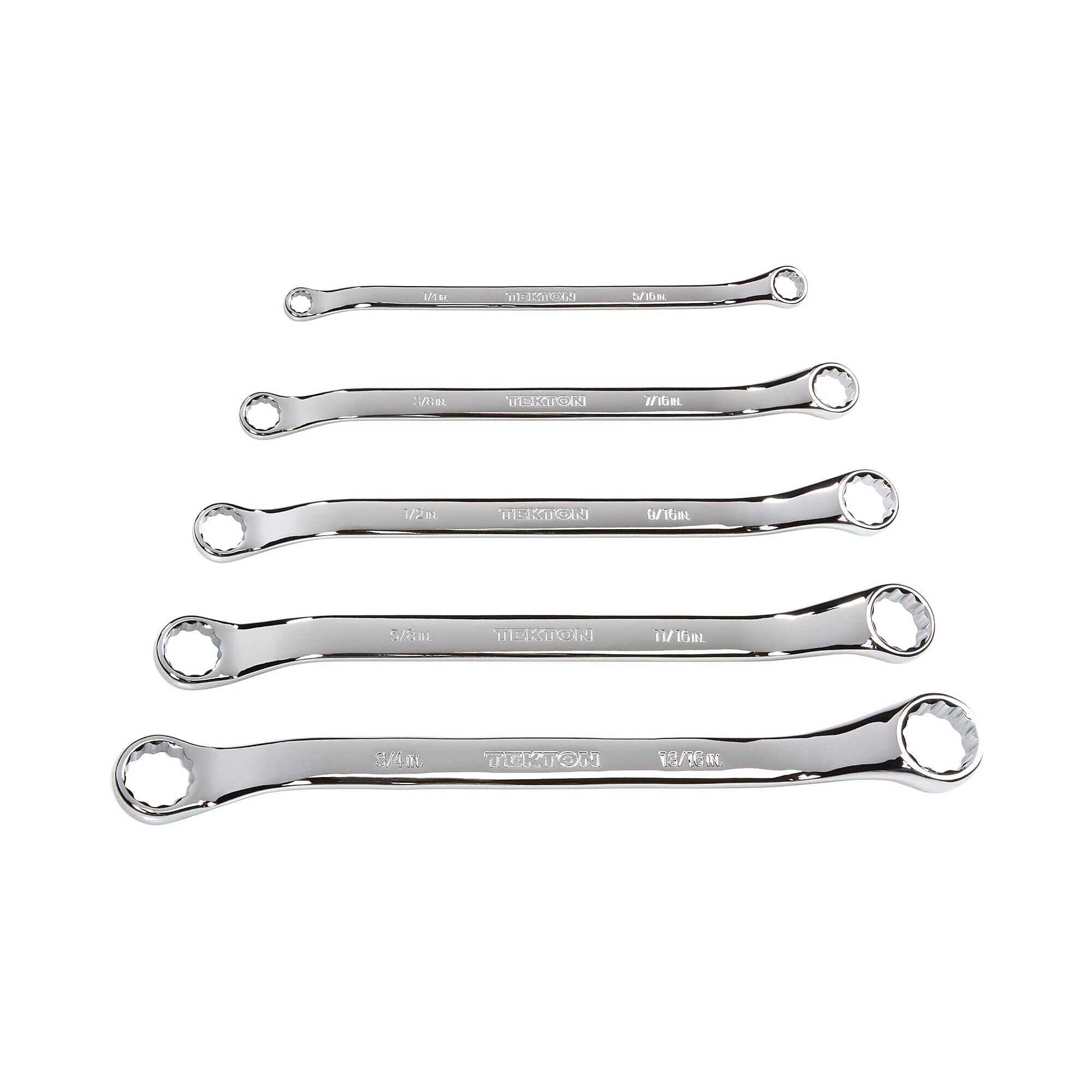 TEKTON 45-Degree Offset Box End Wrench Set, 5-Piece (1/4 - 13/16 in.) | WBE23005